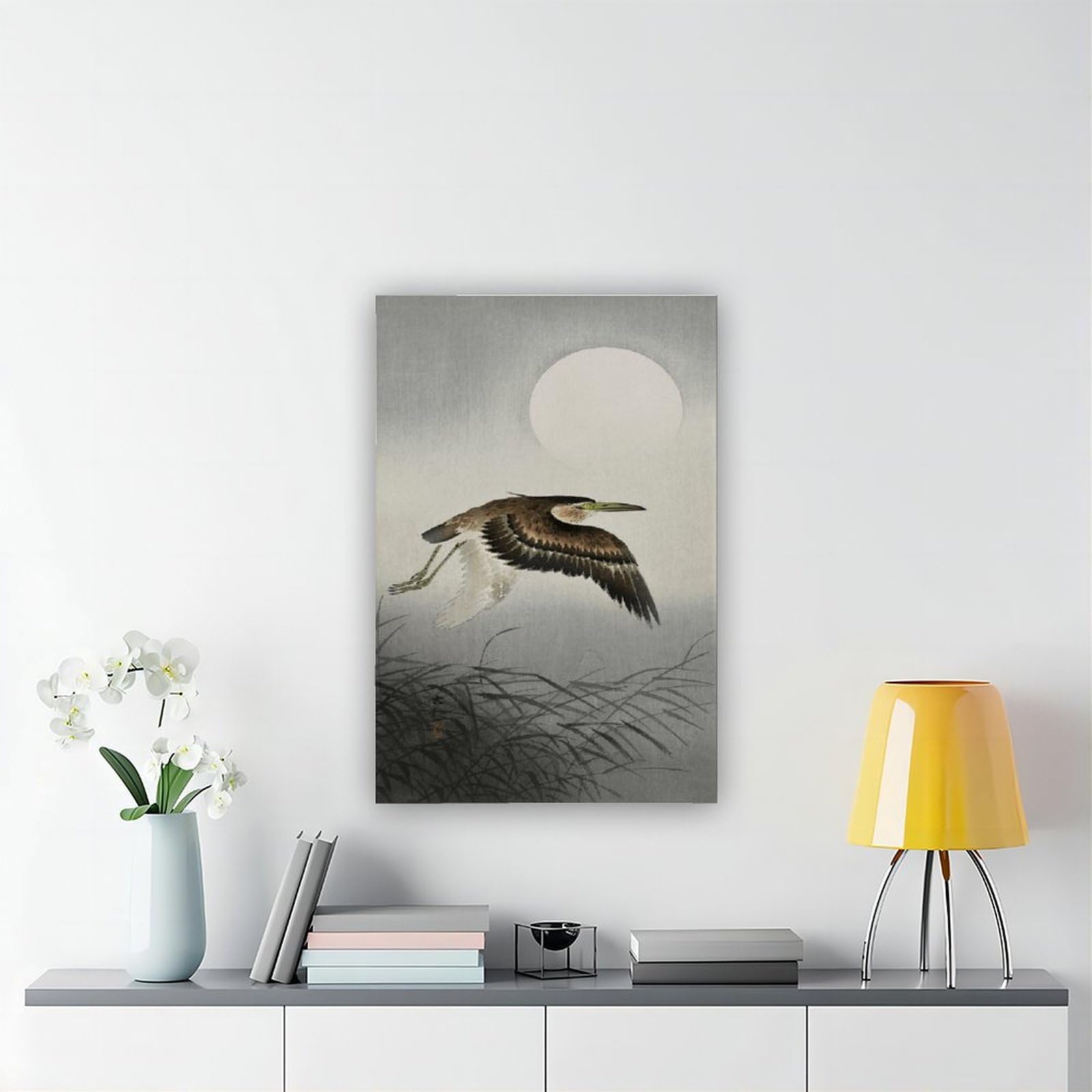 Amazon.com: Fotuven Japanese Poster Heron Japan Antique Painting